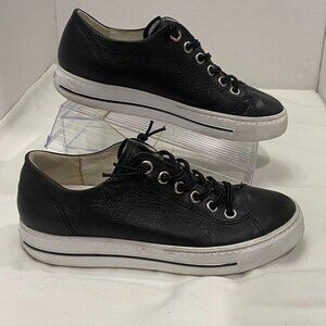 Paul Green Hadley Black Leather Platform Sneakers Women’s 4.5 / 5 EU 36.5
